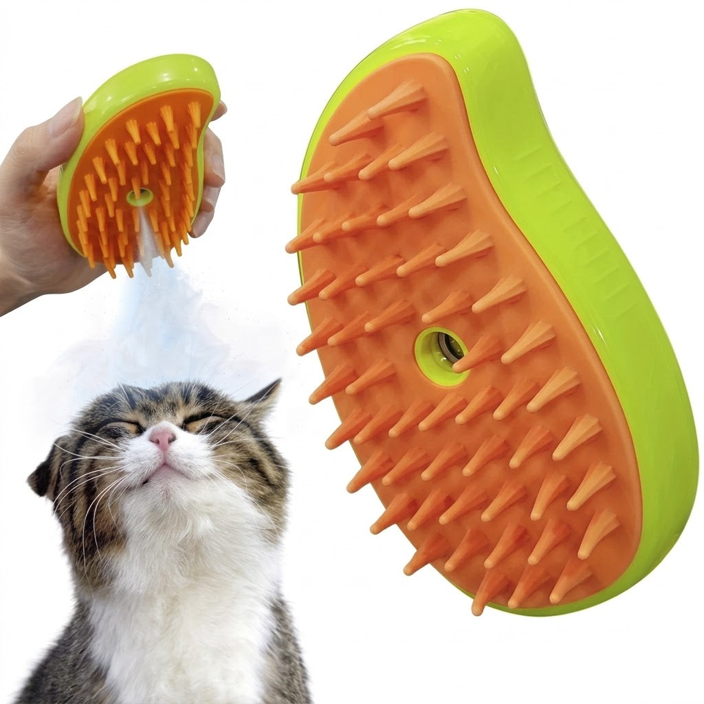 Cepillo Vaporizador 3 en 1 para Mascotas