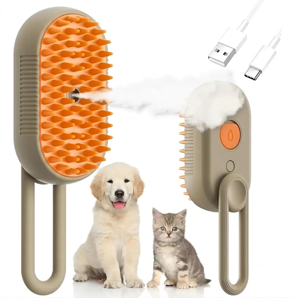 Cepillo Vapor Para Masaje Mascotas