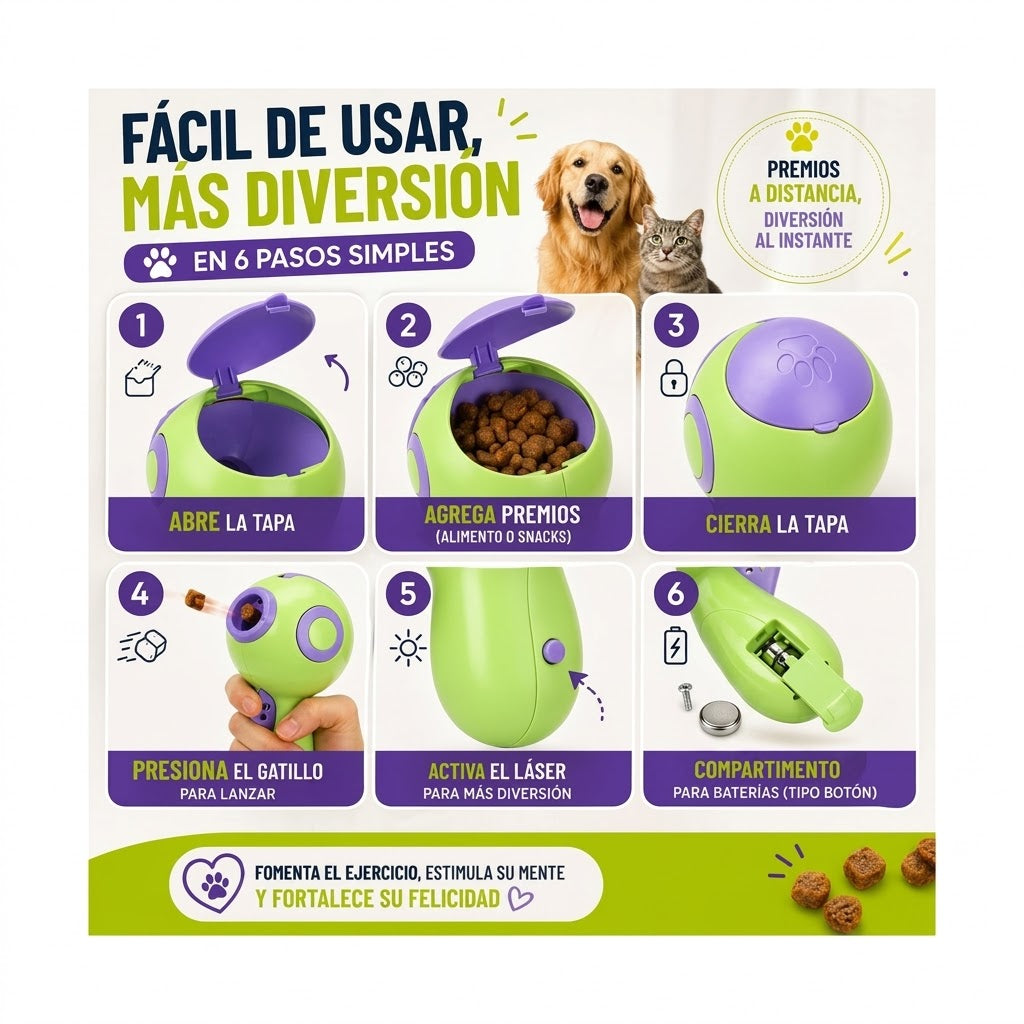 Lanzador Laser De Premios Para Mascotas