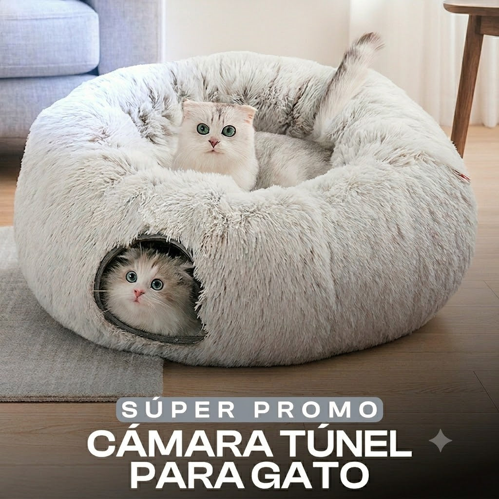 Cama Túnel Multifuncional para Gatos – Diversión y Descanso en un Solo Lugar