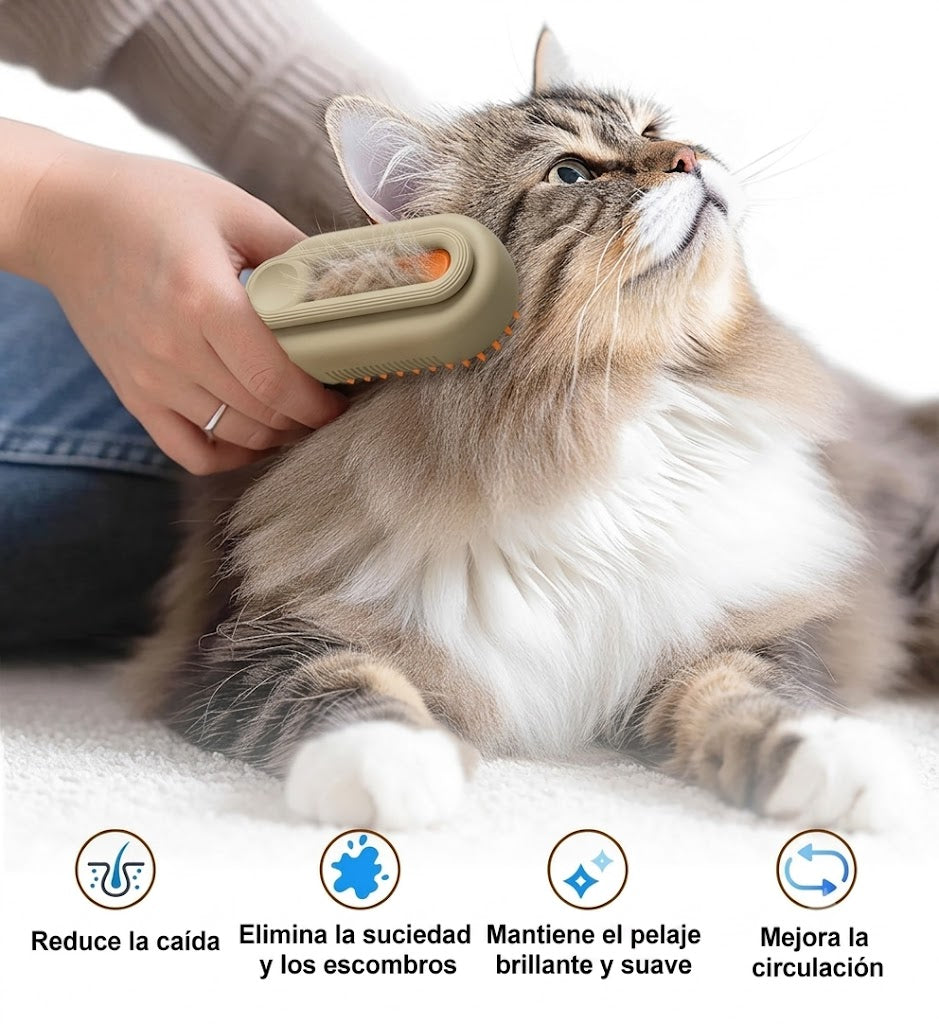 Cepillo Vapor Para Masaje Mascotas